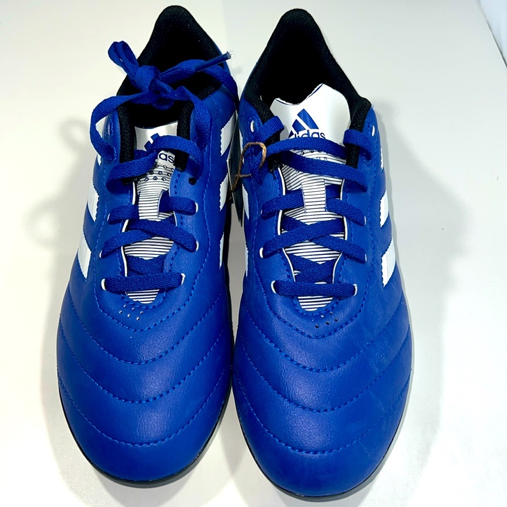 Adidas Goletto VIII FG Soccer Cleats Youth Size 4.5 GW6162 Blue white. NewNo box
